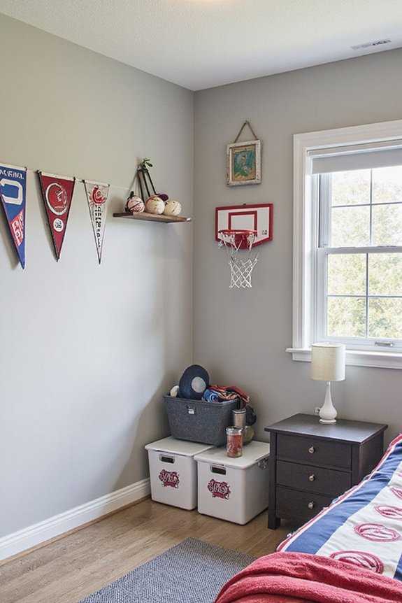 sports themed bedroom showcase