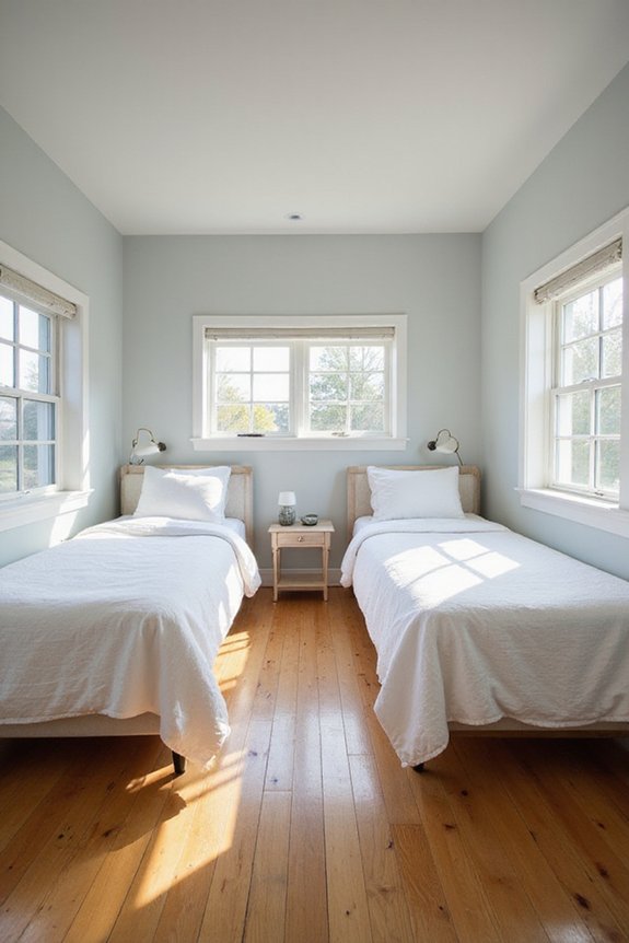 strategically position beds for spaciousness
