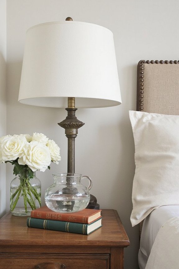 thoughtful bedside setup welcomes guests