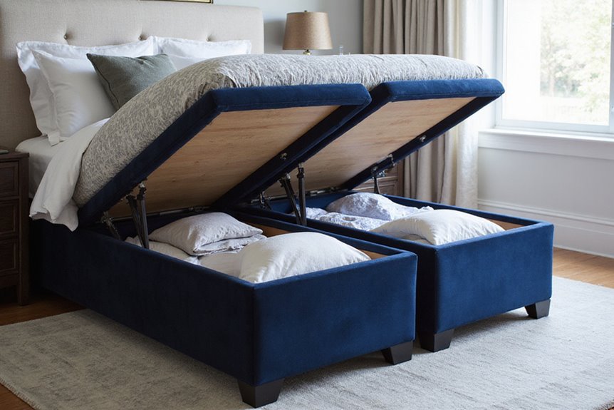 versatile dual purpose bedroom storage solution