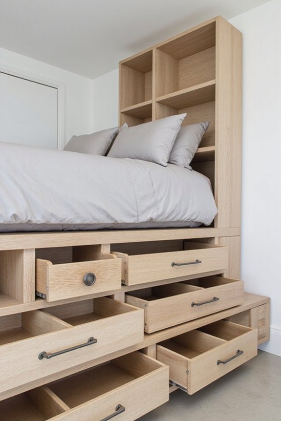versatile vertical storage bed design