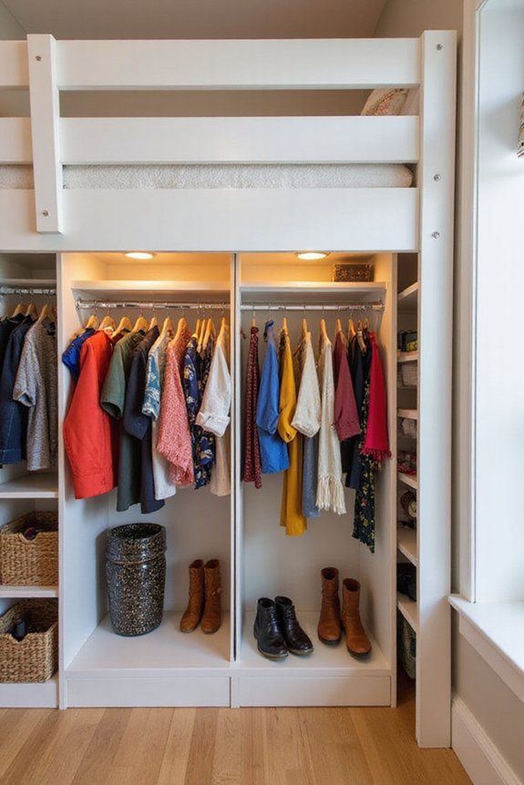 versatile walk in closet storage solution