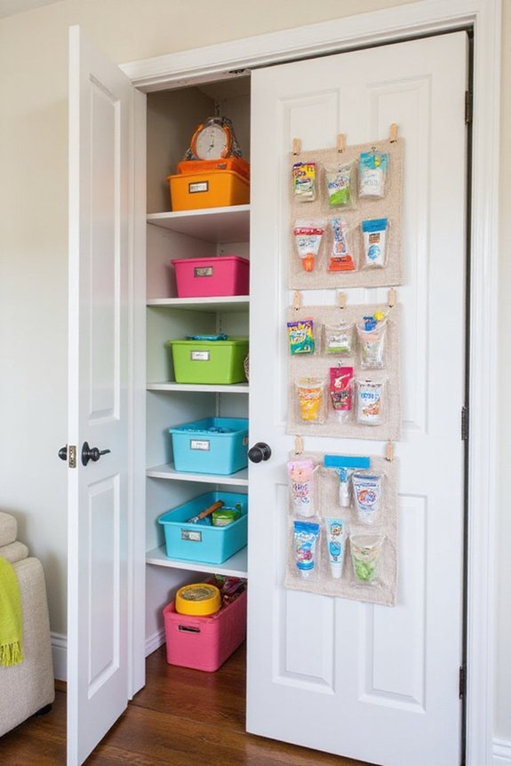 vertical over the door slim magnetic storage