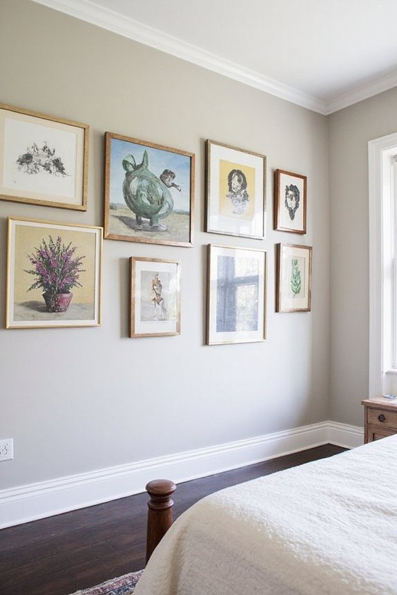 vertical wall display maximizes bedroom space