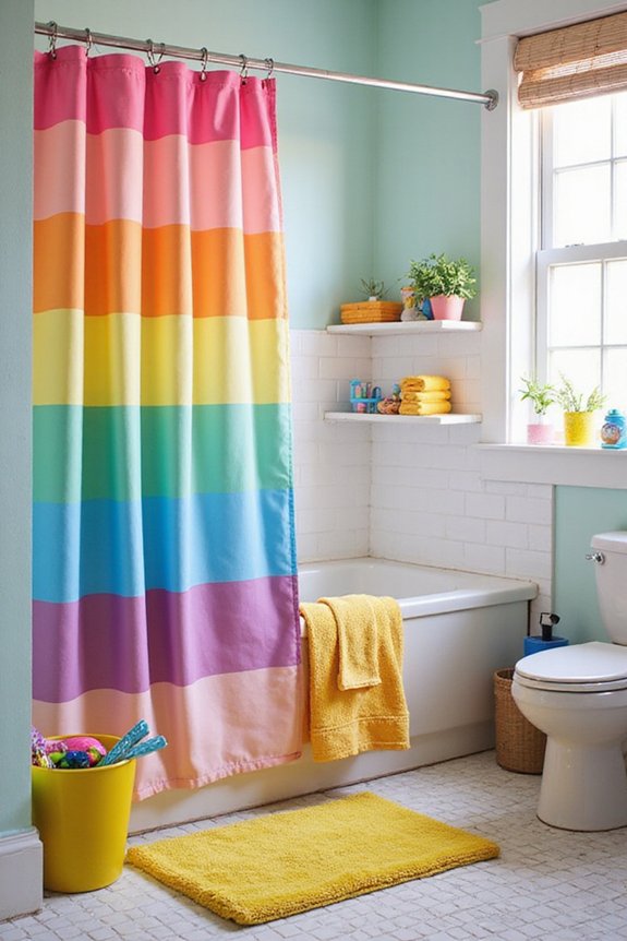 vibrant colorful cheerful transformative bathroom
