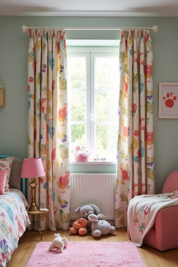 vibrant playful functional blackout curtains