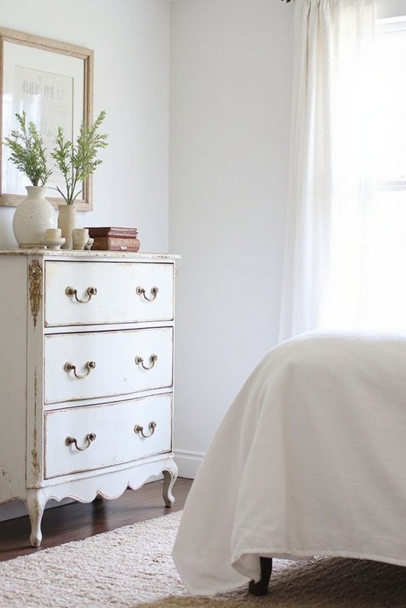 vintage white furniture with character