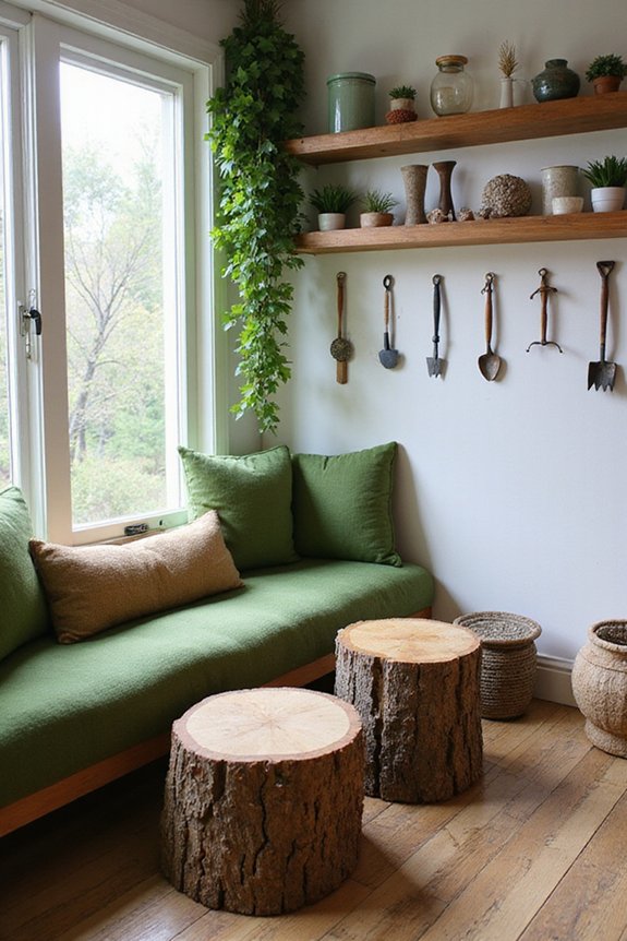 whimsical garden themed reading spaces