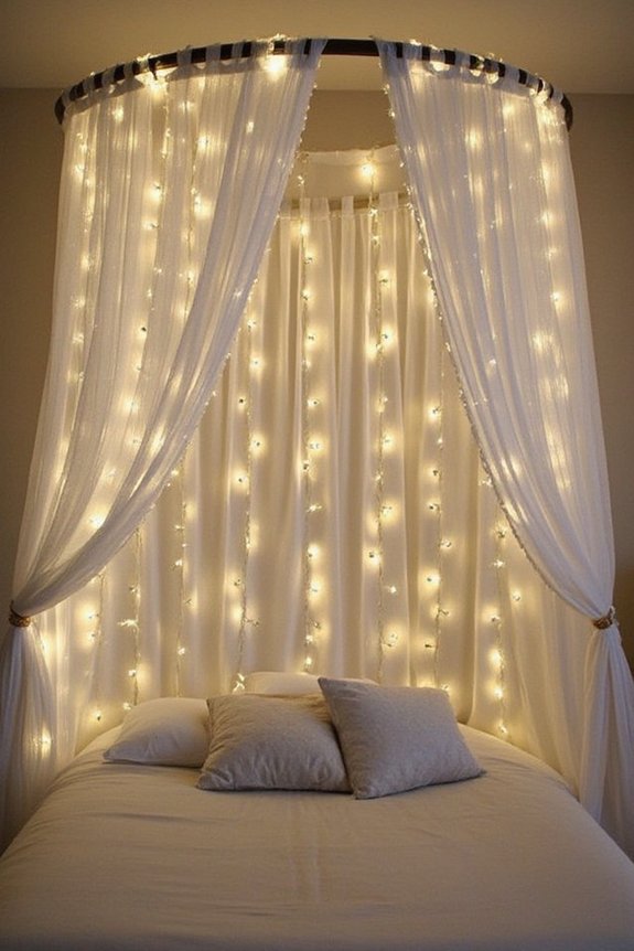 whimsical string light canopy dreamscape